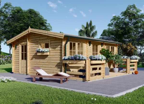 Abri de jardin en bois DREUX (44 mm), 5x4 m, 20 m²