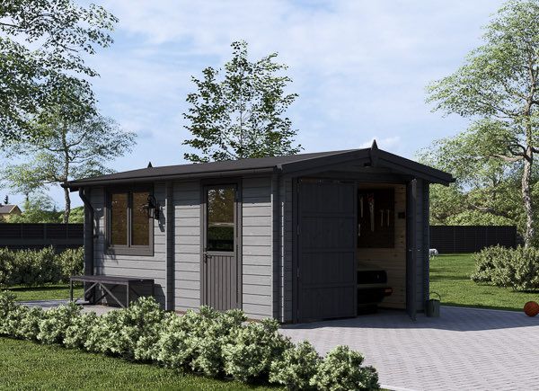 Garage en bois CLASSIC (44 mm), 3.2x5.2, 16 m² avp.ui.product_images.thumbnail 1