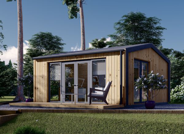 Abri de jardin en bois EMMY (34 mm + bardage), 5x5 m, 25 m² avp.ui.product_images.thumbnail 1