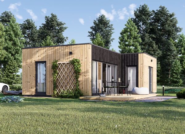 Chalet en bois en kit LUCIA 1 (44 mm + bardage), 40 m² avp.ui.product_images.thumbnail 1