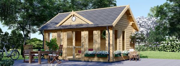 Abri de jardin en bois CLOCKHOUSE (Isolé, 34+34 mm), 5.5x4 m, 22 m²