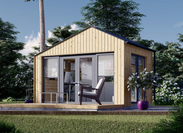 Abri de jardin en bois TONIA (34 mm + bardage), 4x3 m, 12 m² avp.ui.product_images.thumbnail 1