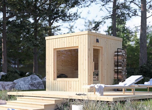 Sauna d'extérieur OKO 1 (34 mm + bardage), 2.3x2.3 m, 4.1 m² avp.ui.product_images.thumbnail 1