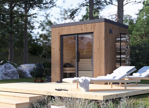 Sauna d'extérieur OKO 2 (34 mm + bardage), 2.3x1.6 m, 2.7 m² avp.ui.product_images.thumbnail 1