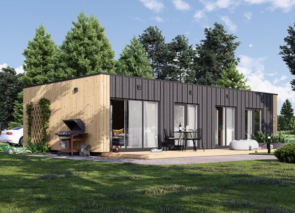 Chalet en bois en kit BELLA 2 (44 mm + bardage), 60 m² avp.ui.product_images.thumbnail 1