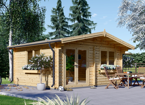 Chalet de jardin en bois - Abri de jardin WISSOUS (Isolé RE2020), 5x5 m, 25 m²
