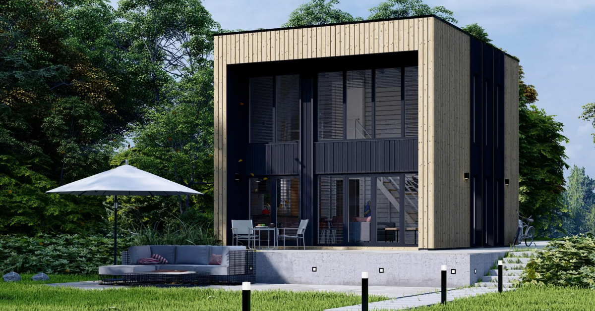 Petite maison en bois KAYA 4L, 50 m² - Chalets en bois 50 m² - Modernes maisons en bois en kit