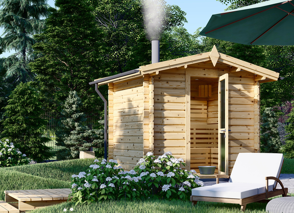 Sauna extérieur bois ELDA, 2,5x2 m