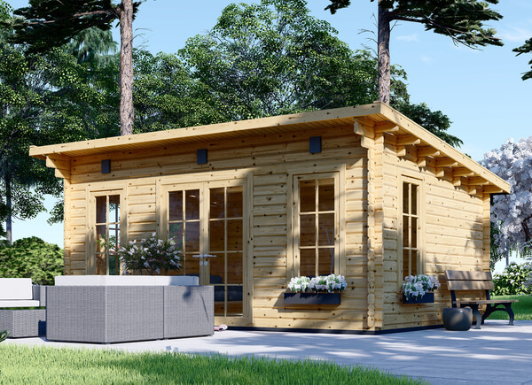 Abri de jardin bois - Chalet de jardin ESSEX (Isolé, 34+34 mm), 5x4 m, 20 m²