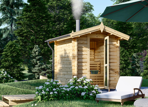 Sauna extérieur bois ELDA, 2x2 m
