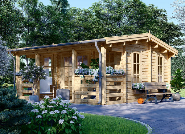 Chalet de jardin en bois - Abri de jardin ROYAL (34 mm), 25 m²