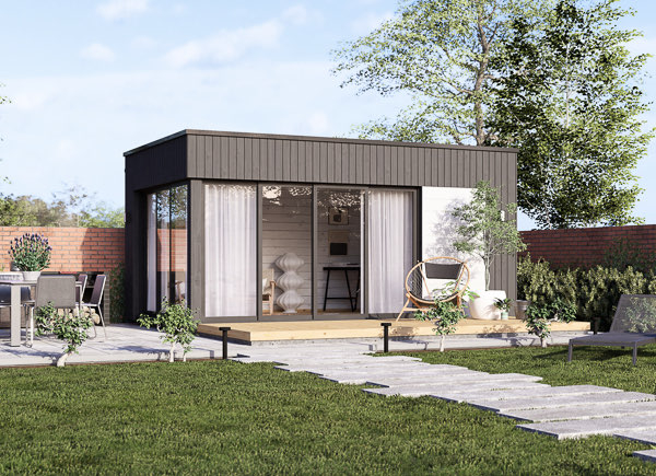 Abri de jardin en bois AMARA (34 mm + bardage), 5x3 m, 13 m²