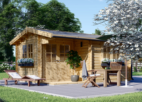 Abri de jardin bois - Chalet de jardin OSLO (Isolé, 34+34 mm), 5x4 m, 20 m²
