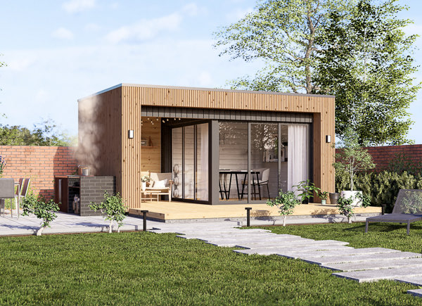 Abri de jardin en bois LAYLA (34 mm + bardage), 5x3 m, 13 m²