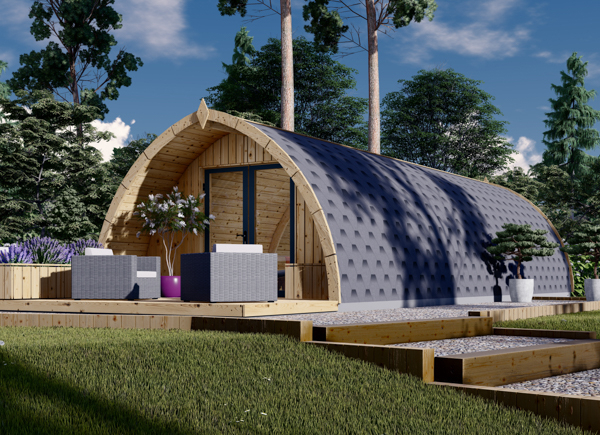 Abri de jardin en bois BRETA (44 mm), 4x10 m, 40 m²