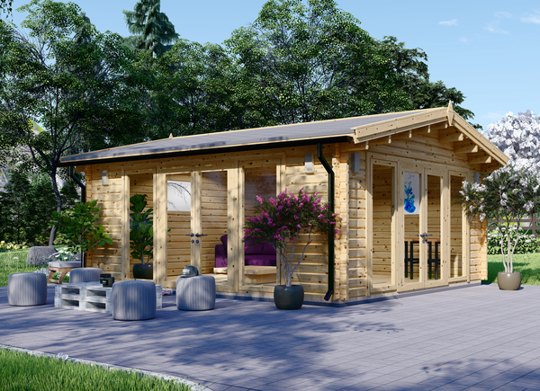 Chalet de jardin en bois MIA (34 mm), 30 m²