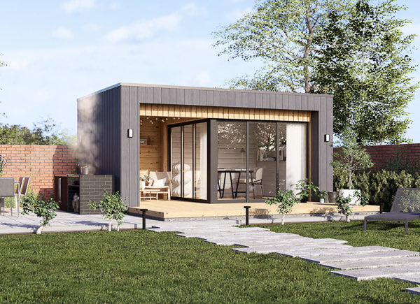 Abri de jardin en bois LAYLA (34 mm + bardage), 5x3 m, 13 m²