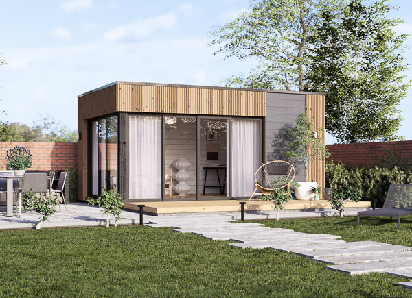 Abri de jardin en bois AMARA (Isolé, 34 mm + bardage), 5x3 m, 13 m²