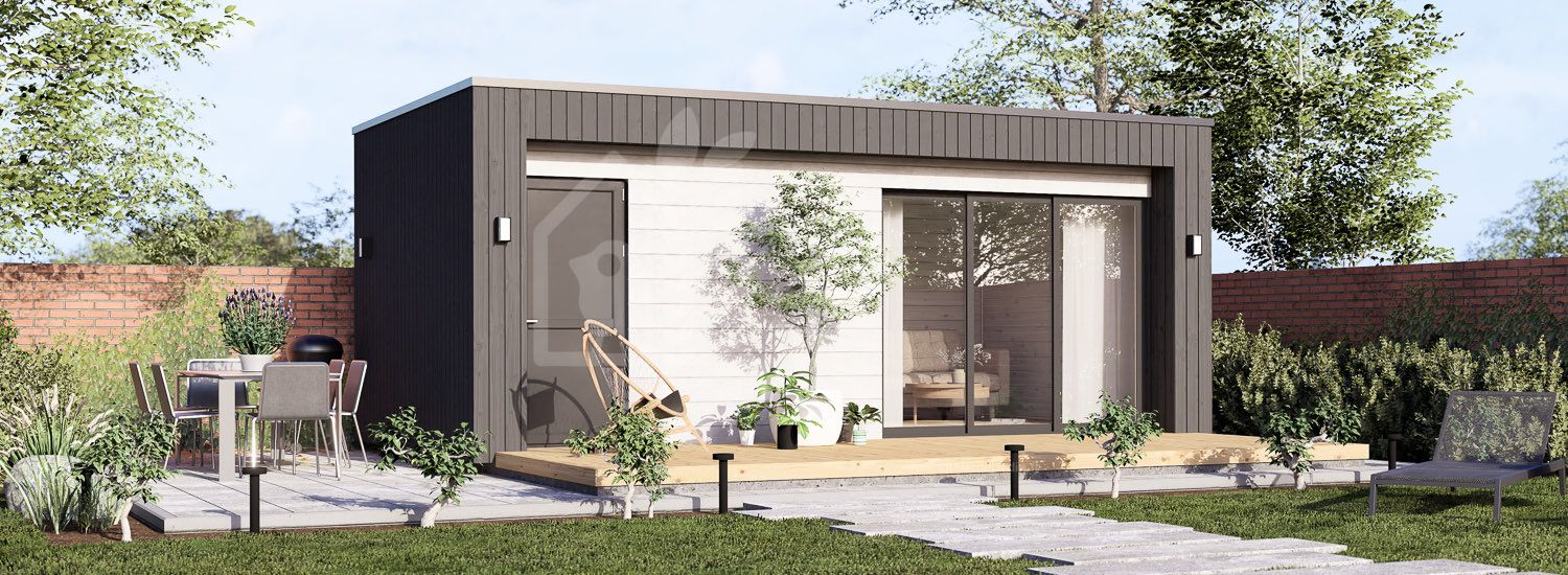 Abri de jardin en bois LAYLA (34 mm + bardage), 6x3 m, 15 m² visualization 1