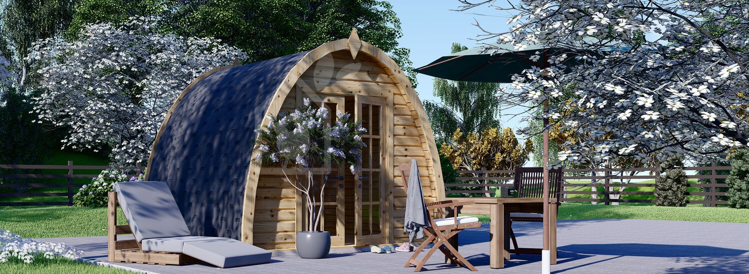 Abri de jardin en bois BRETA (28 mm), 3x3 m, 9 m² visualization 1