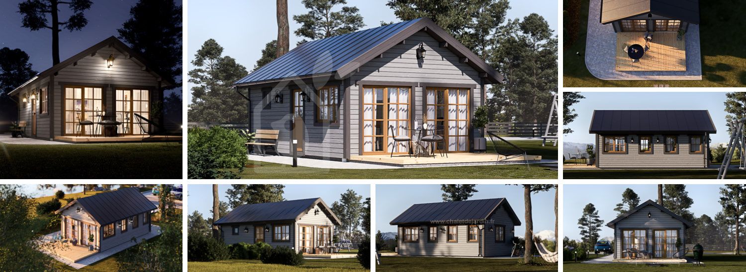 Abri de jardin ELSA (Isolé, 34 mm + bardage), 4x7 m, 28 m² visualization 1