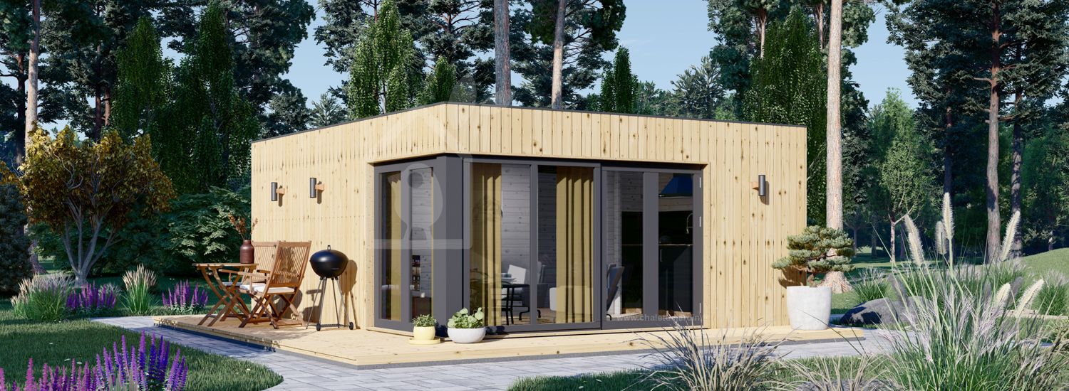 Studio de jardin PREMIUM (Isolé, 34 mm + bardage), 6x5 m, 30 m² visualization 1