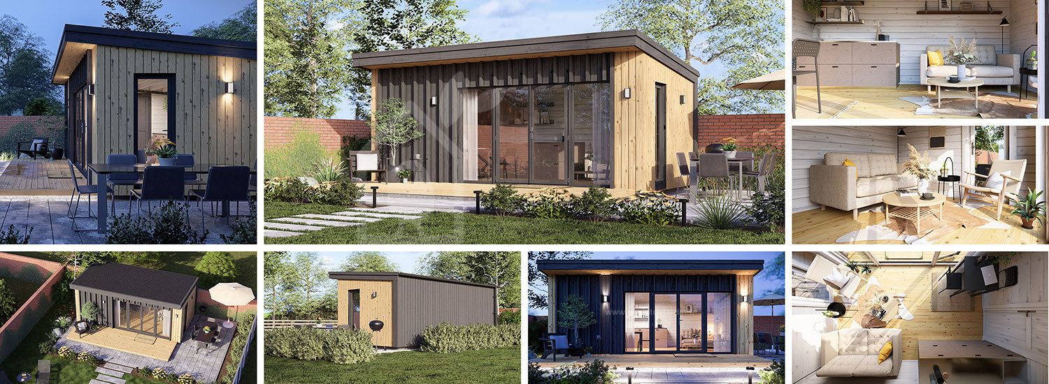 Abri de jardin en bois EVELIN PLUS (Isolé, 34 mm + bardage), 6x3 m, 18 m² visualization 1