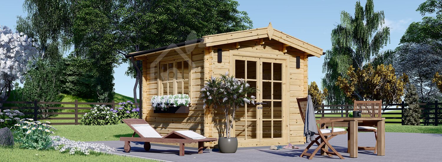 Abri de jardin en bois ADAM S (44 mm), 3x3 m, 9 m² visualization 1