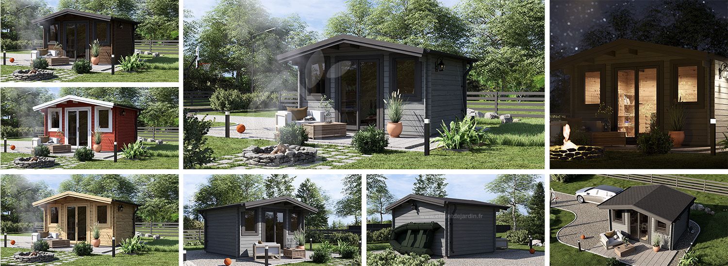 Abri de jardin en bois OLYMP (44 mm), 4x3 m, 12 m² visualization 1