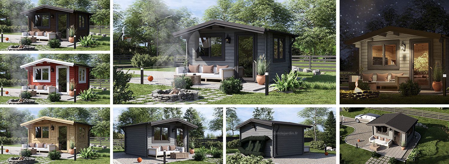 Abri de jardin en bois DREUX (44 mm), 4x3 m, 12 m² visualization 1