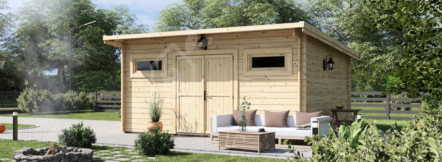 Abri de jardin en bois ESSEX S (44 mm), 5x4 m, 20 m² visualization 1