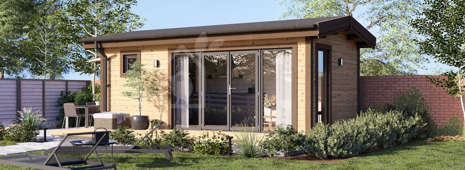 Abri de jardin en bois ARTUR PLUS (34 mm + bardage), 6x3 m, 15 m² visualization 1