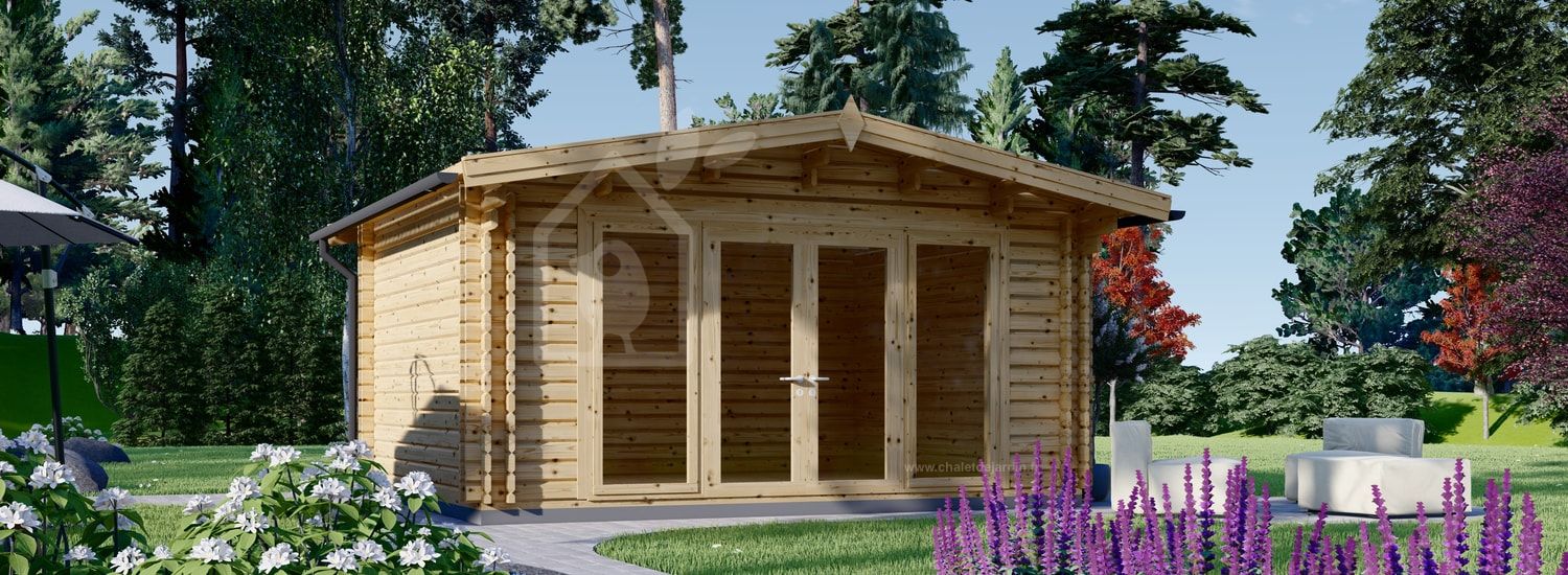 Abri de jardin en bois MARTA S (Isolé, 44+44 mm), 5x4 m, 20 m² visualization 1
