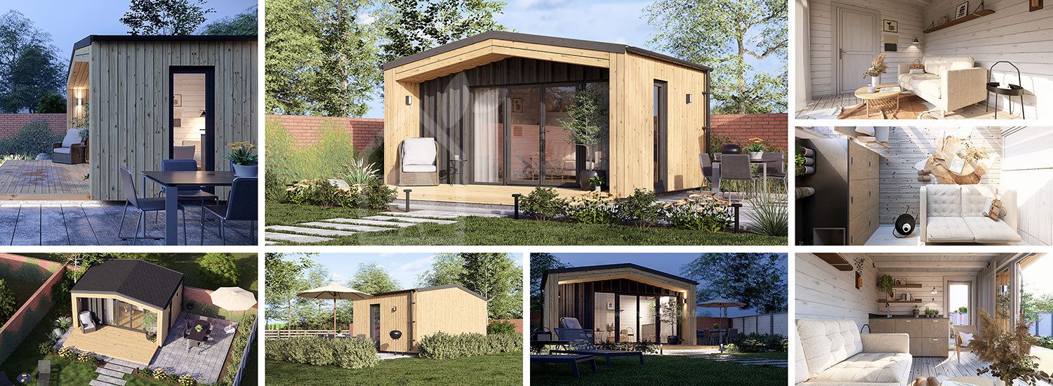 Abri de jardin en bois PIA PLUS (34 mm + bardage), 5x3 m, 12 m² visualization 1