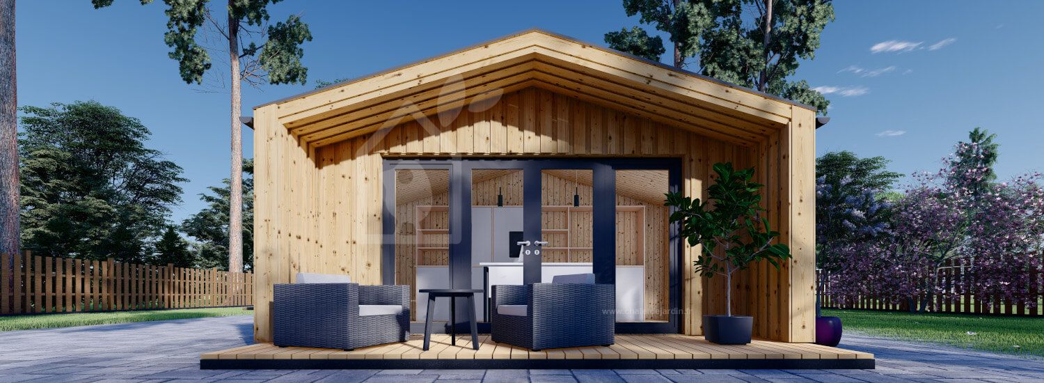 Abri de jardin en bois PIA (ossature en bois), 5x5 m, 25 m² visualization 1