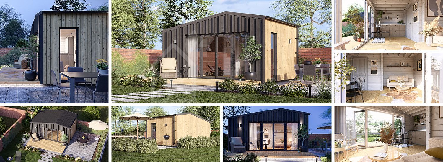 Abri de jardin en bois TONIA PLUS (34 mm + bardage), 5x3 m, 15 m² visualization 1