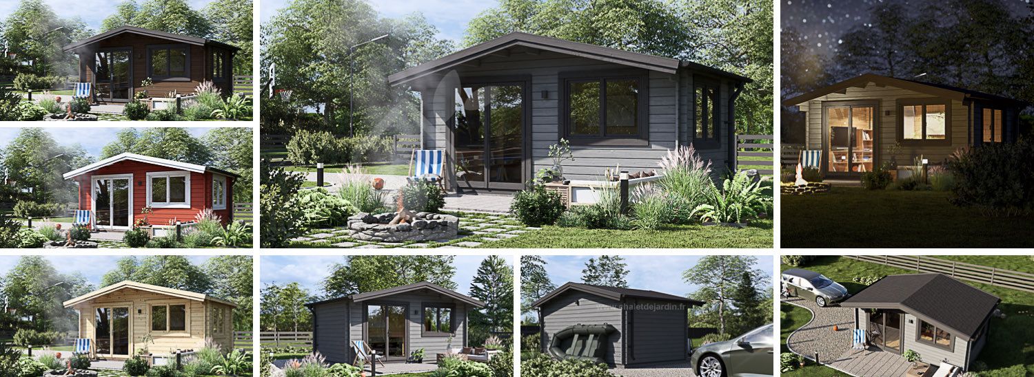 Abri de jardin en bois WISSOUS (44 mm), 5x3 m, 15 m² visualization 1