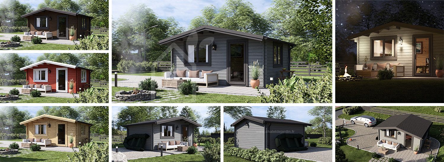 Abri de jardin en bois DREUX (34 mm), 5x4 m, 18 m² visualization 1