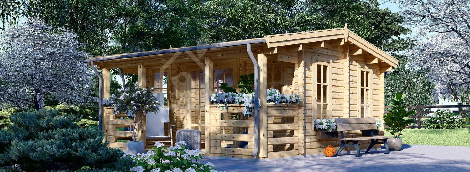 Abri de jardin en bois ROYAL S (44 mm), 5x5 m, 25 m² visualization 1