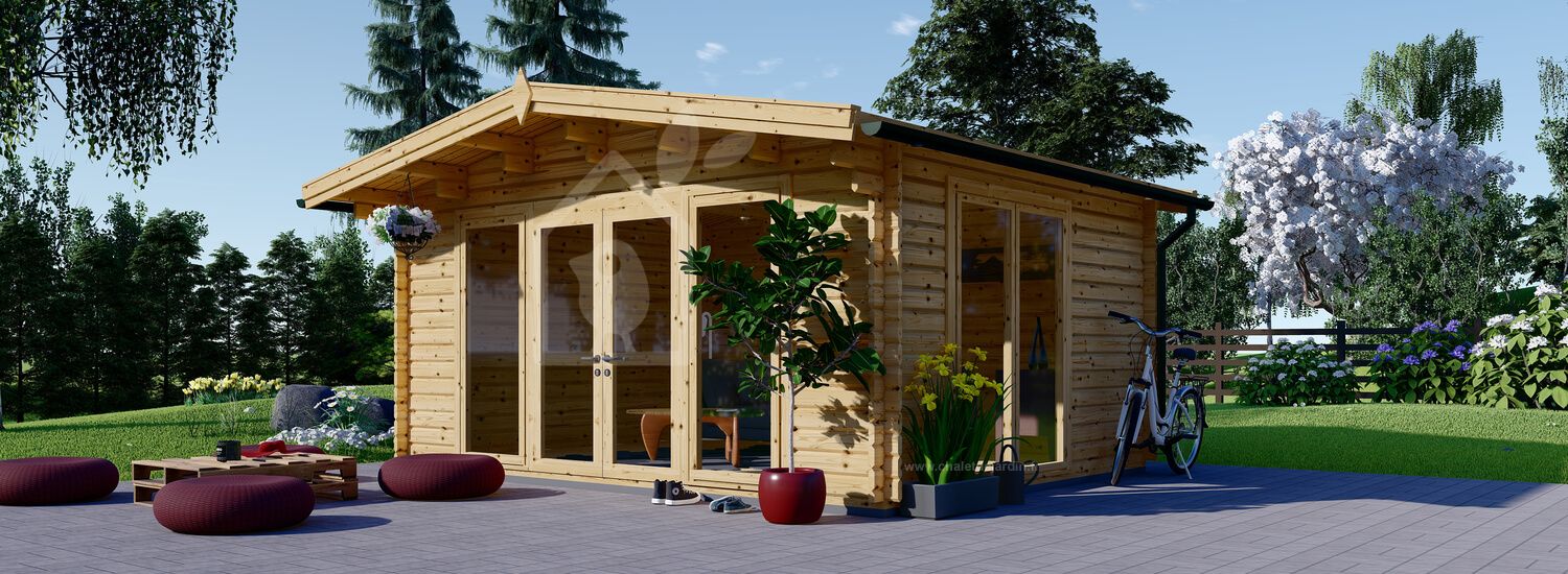Abri de jardin en bois MARTA (66 mm), 5x4 m, 20 m² visualization 1