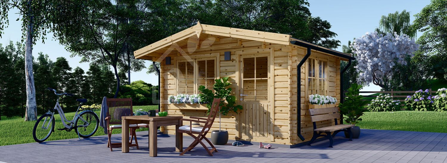 Abri de jardin en bois DREUX (44 mm), 4x3 m, 12 m² visualization 1