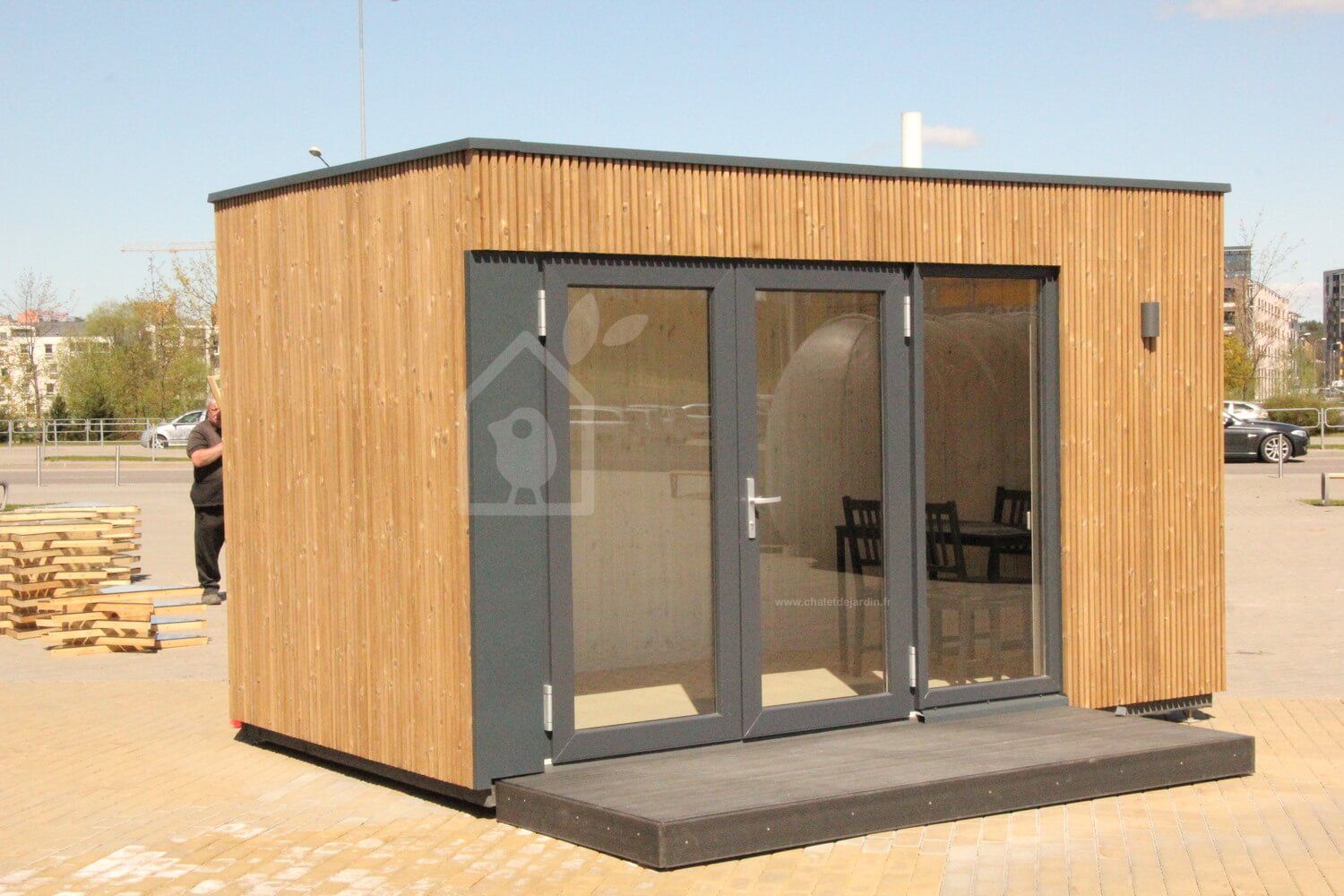 Bureau de jardin PREMIUM (Isolé RE2020, SIPS), 4.1x2.4 m, 10 m²