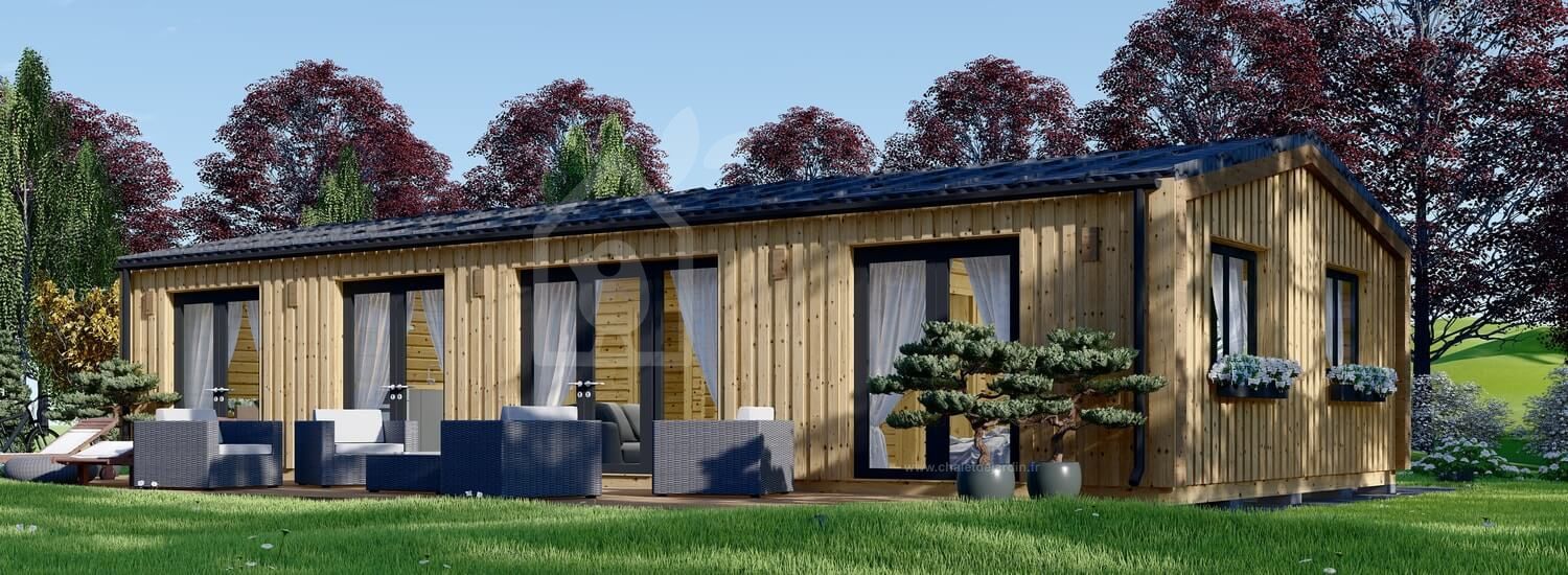 chalet en bois habitable nicole isole rt2012 44 mm bardage 78 m
