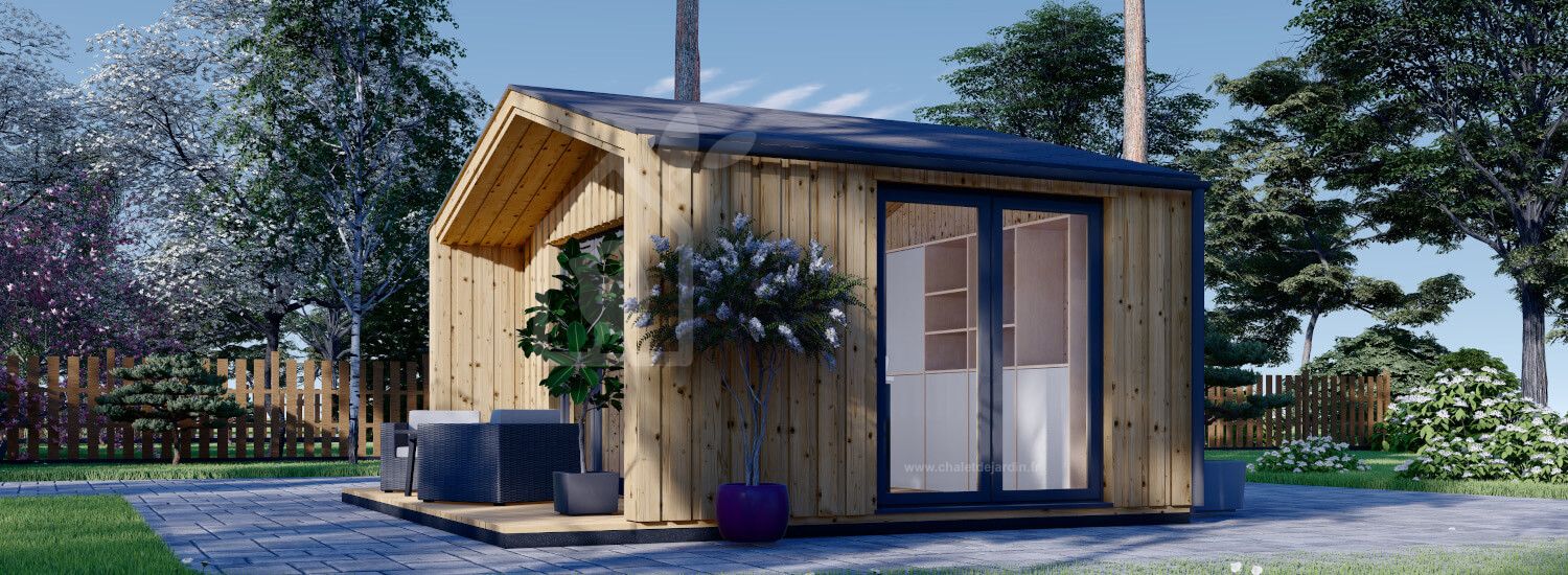 Abri de jardin en bois PIA (Isolé, ossature en bois), 5x3 m, 15 m² visualization 1