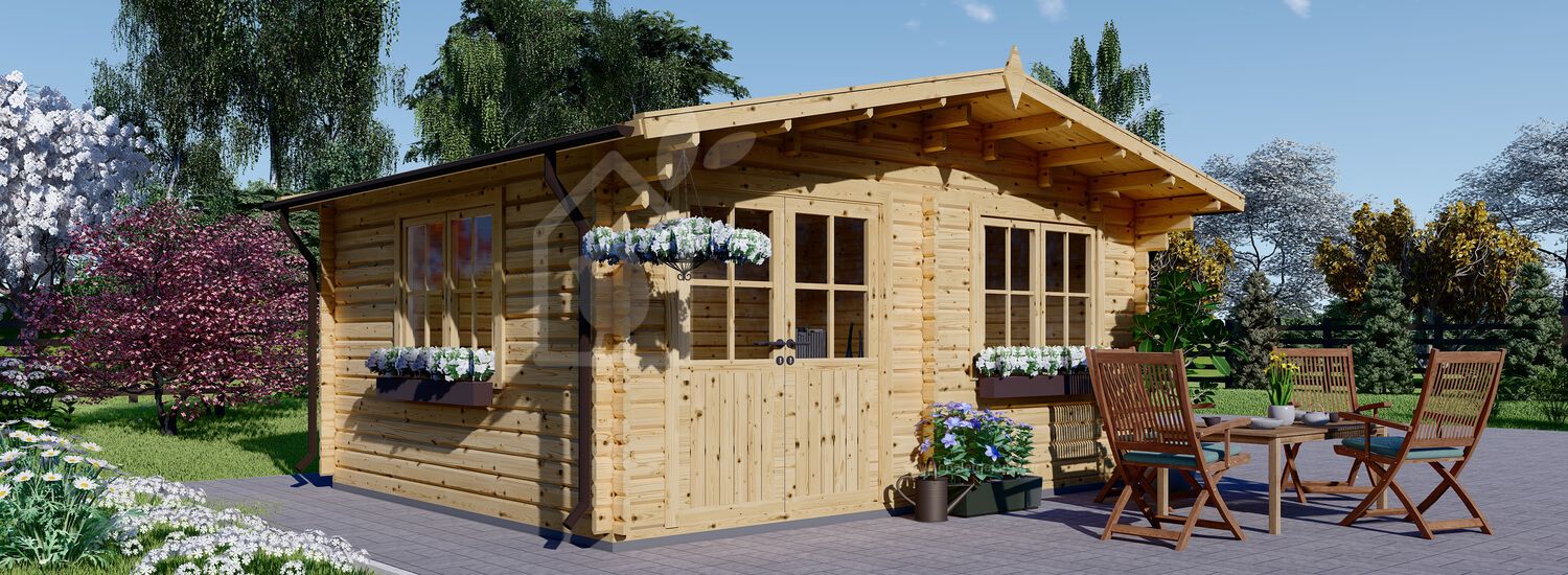Abri de jardin en bois LILLE (Isolé, 44+44 mm), 4x5 m, 20 m² visualization 1
