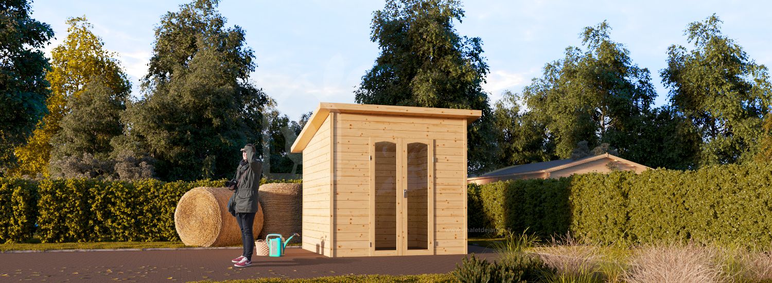 Abri de jardin DELTA (14 mm), 2.43x2.43, 5.9 m² visualization 1