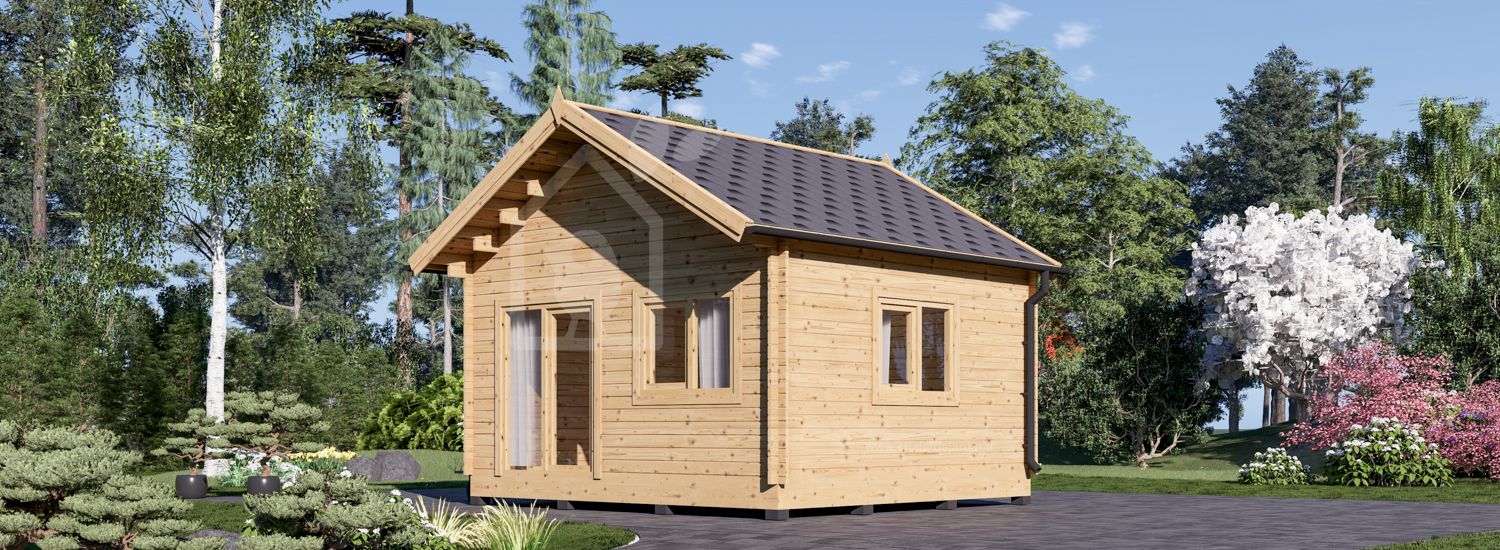 Abri de jardin en bois WISSOUS S (34 mm), 25 m² visualization 1