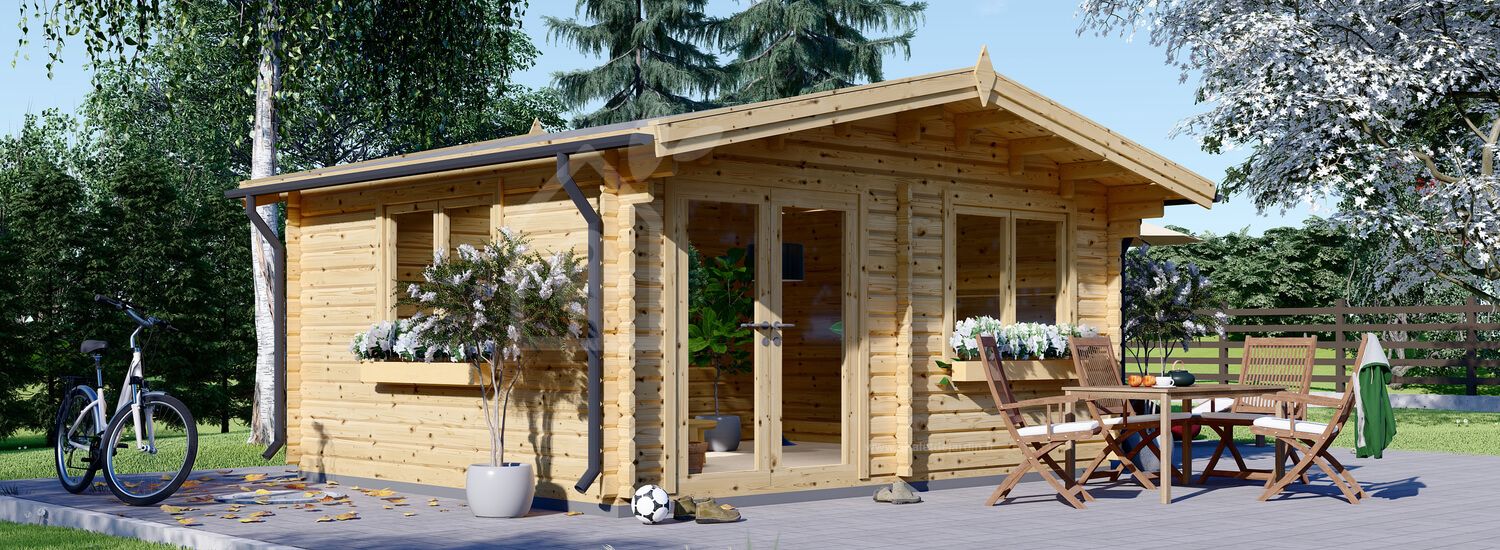 Abri de jardin en bois WISSOUS (44 mm), 5x5 m, 25 m² visualization 1