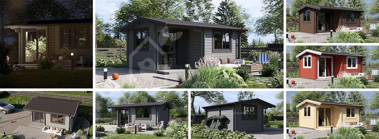 Abri de jardin en bois OSLO (44 mm), 5x4 m, 20 m² visualization 1