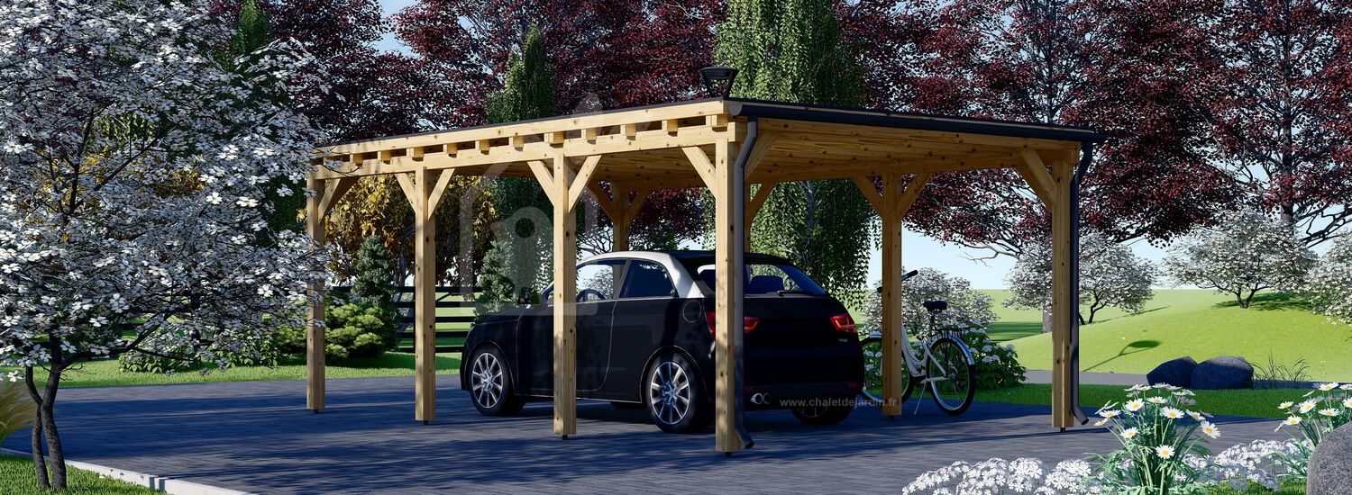 Carport Bois 6x3